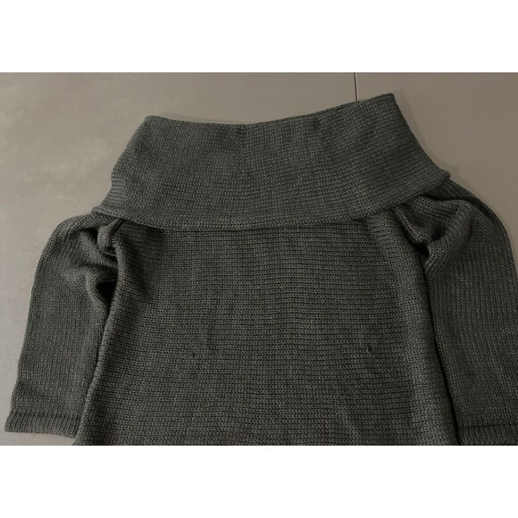 Seek the Label Off The Shoulder Sweater Chunky Knit M Black Roll Neck Romantic - Picture 5 of 14